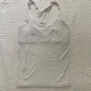 Lululemon Athletica White Ribbed Camisole